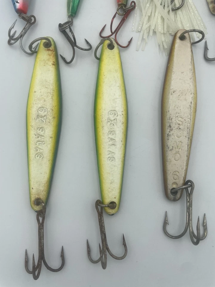 Lote de 9 señuelos de pesca de agua salada Halco Roosta Popper Salas 6X plantillas Kraken XL Foto 4 de 4