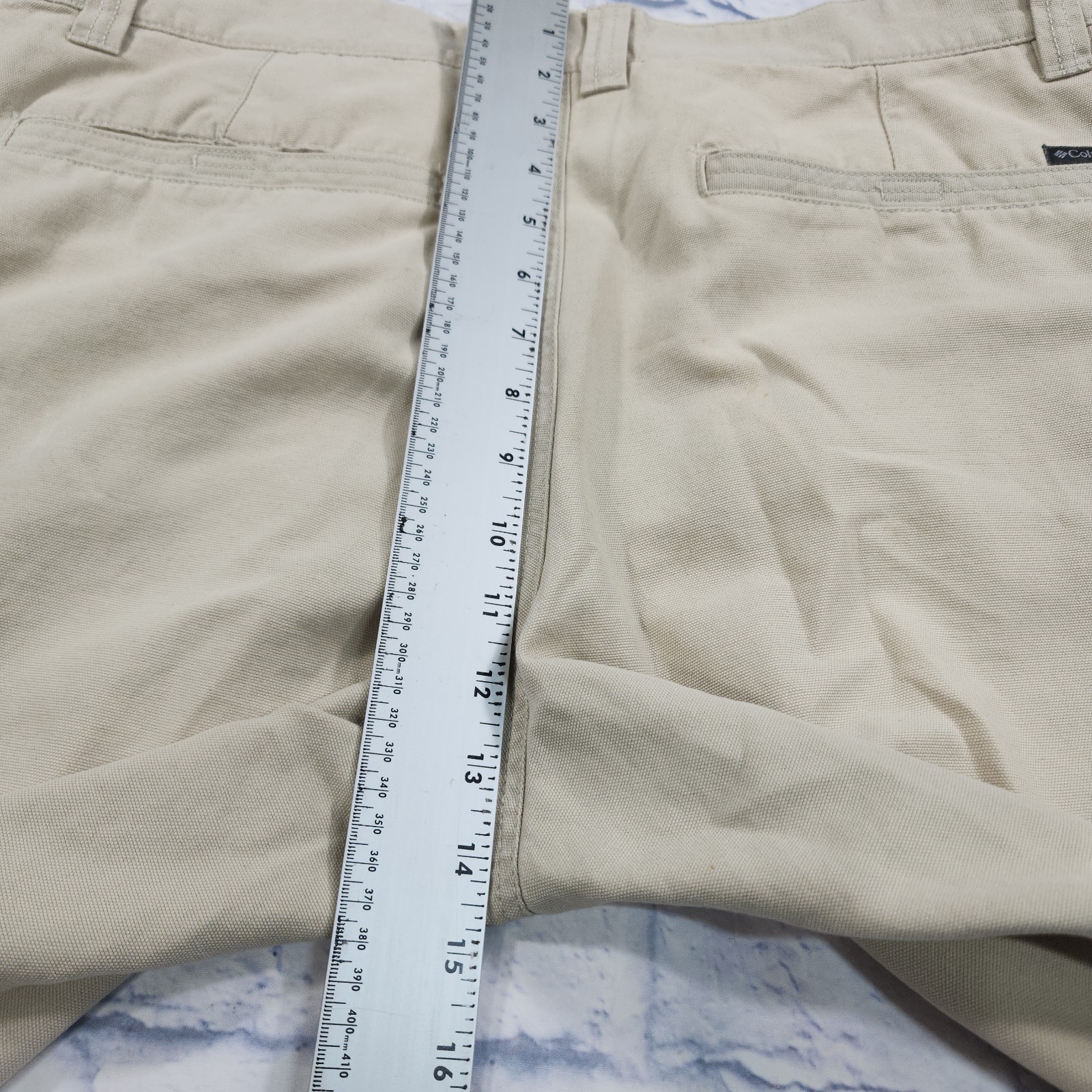 Columbia MENS SIZE 38X30 Roc Flex Pants Beige Heavy Cotton Twill Hiking Outdoors thumbnail 8