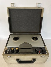 Lucor Tape Recorder Model 561 Reel To Reel in Case Vintage Powers On Read