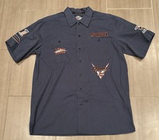 Harley Davidson Motorcycles V Twin Mechanic Shirt Patches Button Men  s L