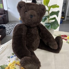 Vintage Jointed Vermont Teddy dark Bear Company 18" USA made