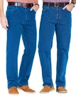 Denim Jeans (Pack of 2) Stretch Fabric Side Elasticated Waistband