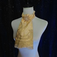 Victorian Collar Regency Jabot Halloween Collar Neck Collar Mens Gold Collar