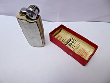 Vintage Poppell lighter Cream,Untested, Requires Flint & Fluid 1950s box 1612607