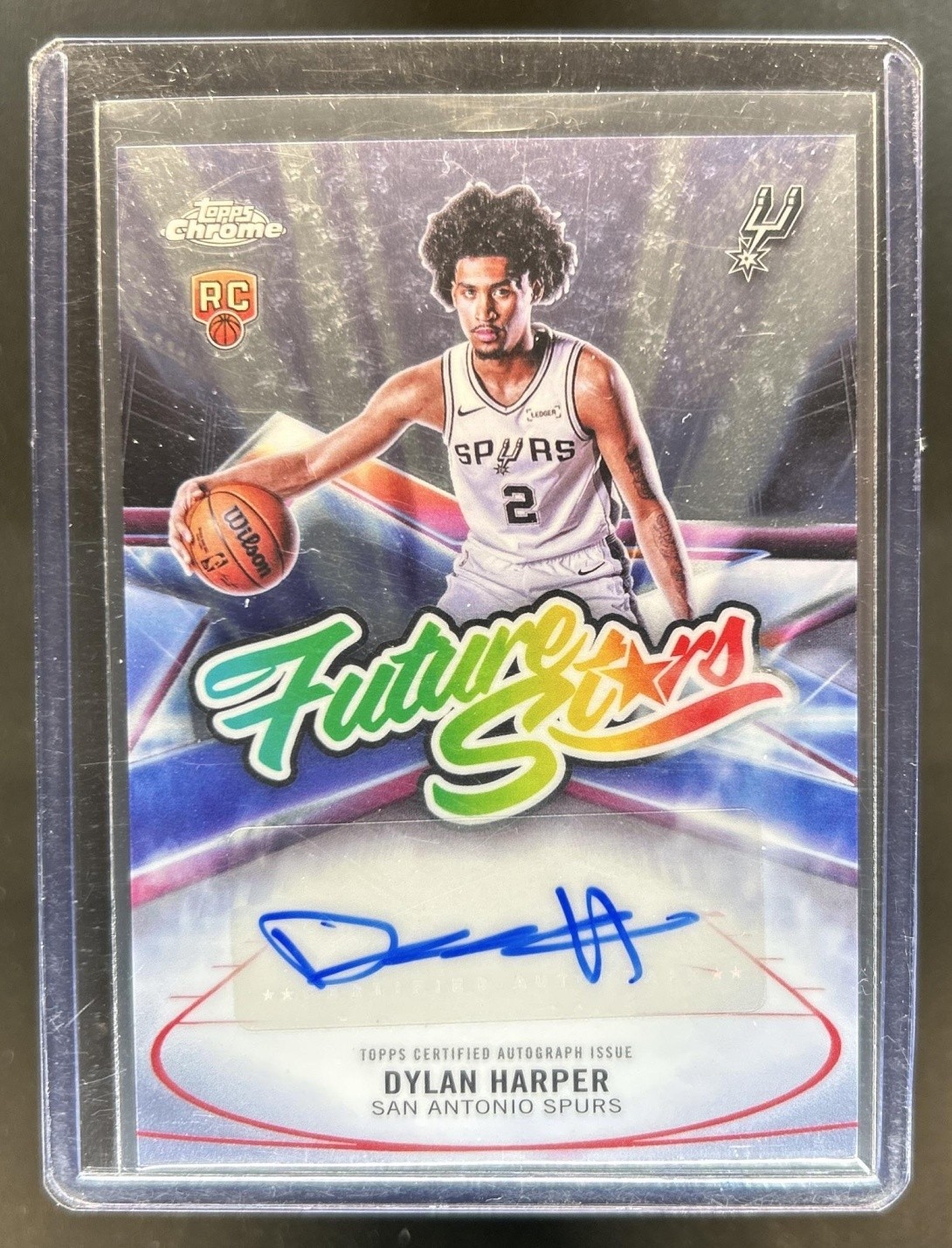 2025-26 Topps Chrome Dylan Harper Future Stars Auto RC Rookie #FS-DH Spurs