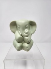 Venice Clay Ganesh Elephant 3.5” Green Signed by Gary Steinborn Artist Ceramic