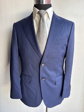     SUITSUPPLY NAPOLI ZIGNONE ROYAL BLUE SUIT 38 SHORT    
