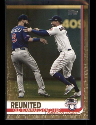 2019 Topps Update Marwin Gonzalez George Springer #US173 Gold 527/2019