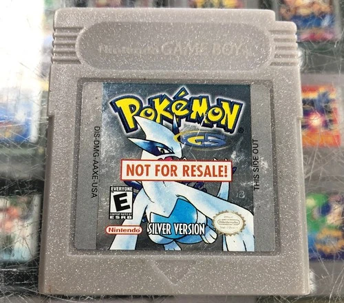 Pokemon Silver (GBC, Gameboy) NOT FOR RESALE - AUTHENTIC - NEW BATTERY