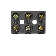 500V 10A Terminal Block Dual Row 3 Positions Screw Electric Barrier Strip, 5Pcs