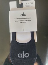 ALO Yoga Unisex Conceal Sock in White/Black 7 Pairs 