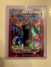 2025 Topps Chrome Sapphire - Jeremy Sochan Red Sapphire 3/5 - #181