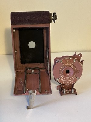 Kodak Petite Rainbow Hawkeye Vest Pocket Camera Old Rose Maroo For Parts