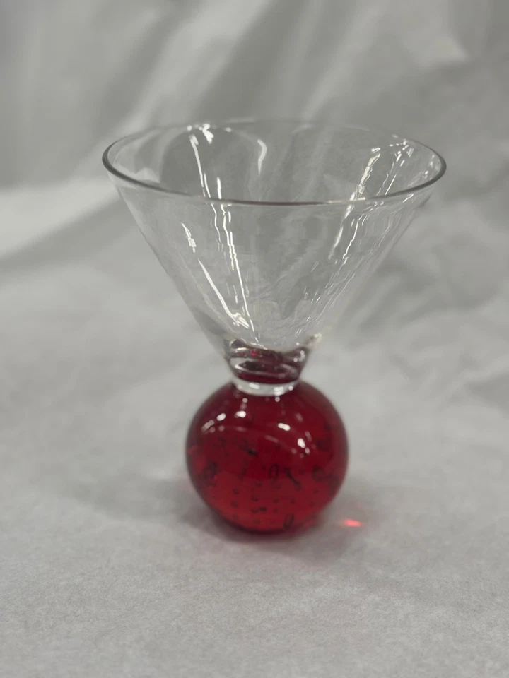 COPA MARTINI COSMOPOLITA Vidrio VÁSTAGO BOLA ROJO RUBÍ Foto 2 de 4