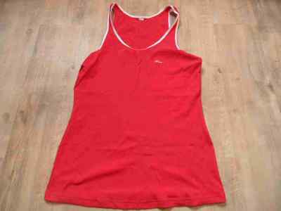 schönes rotes Rippenstricktop I love.... Gr. 44 NEUw.  KD517
