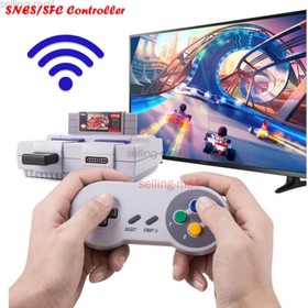 2.4G  Wireless SNES Controller Remote Control For Super NES Nintendo SNES 16 Bit