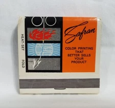 Vintage Safran Color Printing Service Matchbook Detroit MI Advertising Full