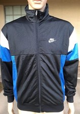 Vintage 80s Nike Colorblock Track Suit Jacket Gray Tag Hong Kong Size Large