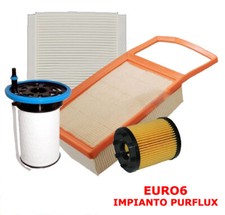 KIT 4 FILTRI TAGLIANDO FIAT 500L 500X 1.3 MULTIJET 70KW EURO6 KF0099P PURFLUX
