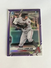 BOWMAN CHROME 2021 JORDAN LAWLAR 1ST BOWMAN PURPLE REFRACTOR /250