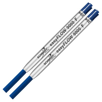 Imprinted Schmidt easyFLOW9000 Ballpoint Refill-Blue, Fine Tip 0.8mm- 2 Pack
