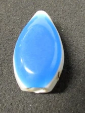 Auto Choke Knob Blue Plastic Unknown Brand c 1960's Foreign Cars