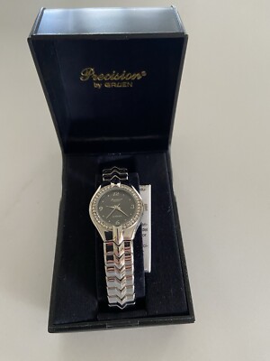 New Nice Clean Working Vintage Silver Tone Gruen Precision Ladies Watch - Japan