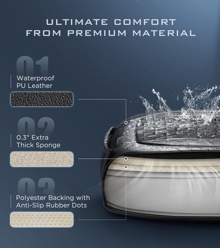 1 Pack Premium Car Seat Cover with 2X Thicker Sponge Padding For Ultra Comfort - Picture 3 of 6