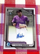 Aldalay Kolokie 2024 1st Bowman Chrome Prospect On-Card Auto #CPA-AK Rockies