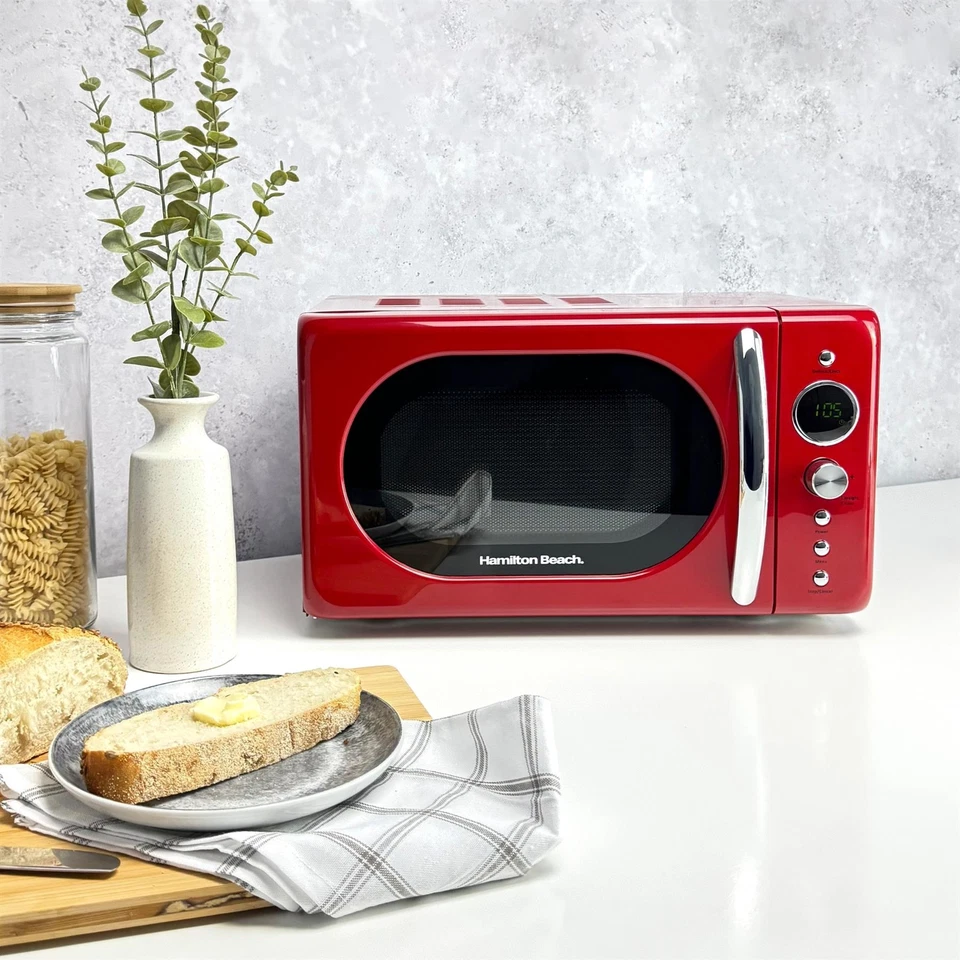 Hamilton Beach 20L Retro Red Microwave - Image 2 of 4