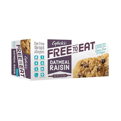 Free to Eat Cybeles Cookie Oatmeal Raisin 6 OZ, Pack of 6