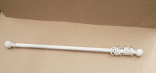Dunelm white wooden curtain pole with finials and 12 rings 96 cm L -NO FIXINGS