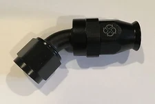 T200 -8AN / 30 degree Hose End / PTFE / Teflon Swivel 8 AN Fitting -8 BLACK