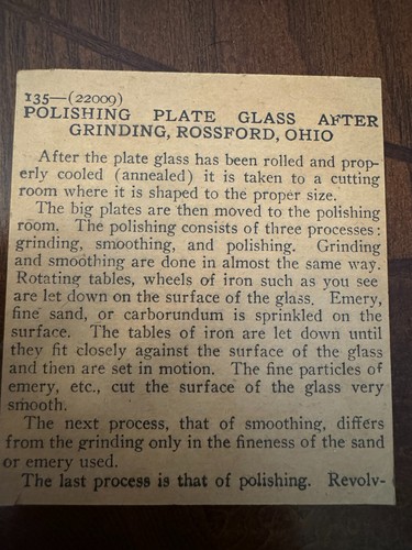 Diapositive lanterne magique années 1900 plaque photo polisseuse ouvrier d'usine de verre Rossford OH - Photo 2/3