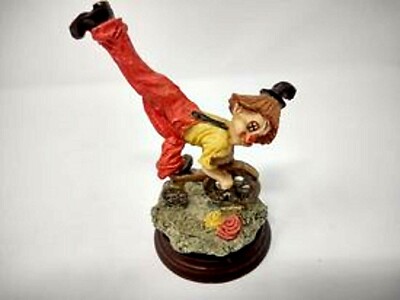 Cat Design Brand Clown Small Boy Doing Stunts On A Tricycle Ceramic Collectible