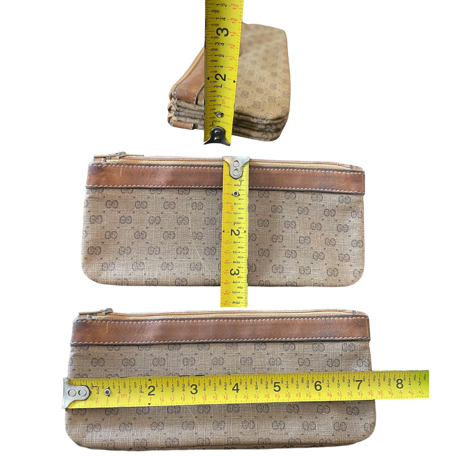 Rare Vintage Gucci Triple Zip Wallet Coin Purse Gucci… Gem