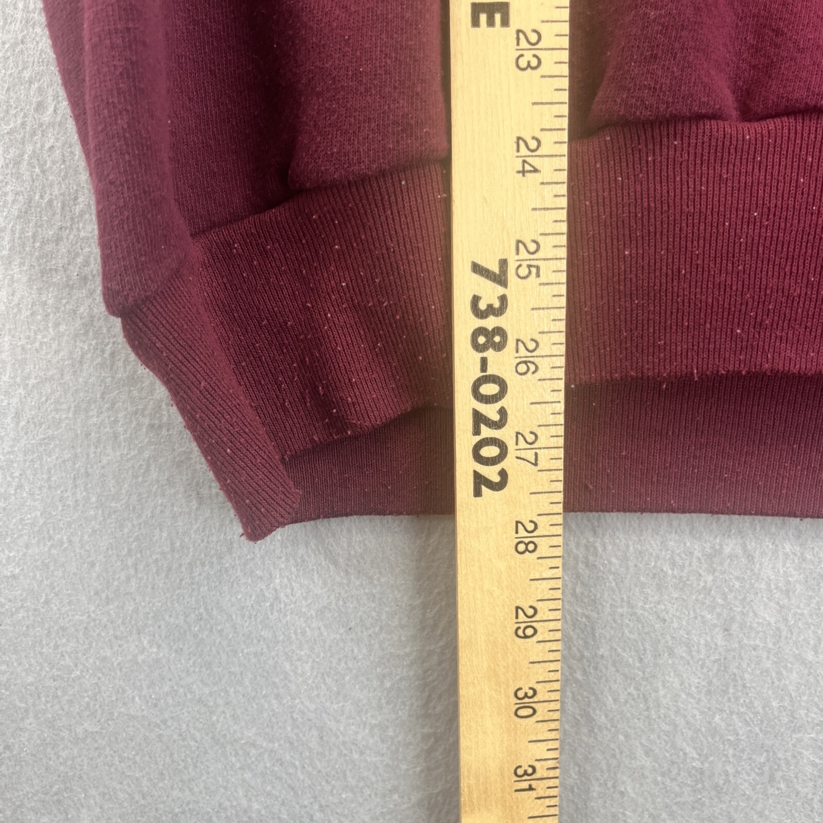 Jerzees Maroon L Collared Patchwork Sweatshirt Co… - image 10