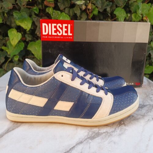 DIESEL INDUSTRY Carlos Sport Driving Casual Sneakers Men's Size 11 Blue/White - Picture 1 of 14