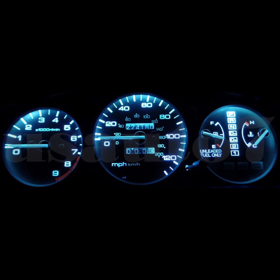Dash Instrument Cluster Gauge AQUA BLUE LED LIGHTS KIT Fits 92-95 Honda Civic EG Foto 3 de 4
