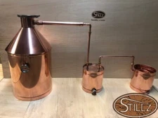 10 Gal 4" Cap Logic Copper Moonshine Still with Thumper+Worm And Electric Heat