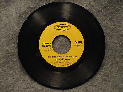 45 RPM 7'' Record Johnny Nash Ooh Baby Youve Been Good To Me & Stir It Up 5-10949