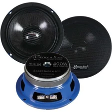 6.5" Woofer Speakers PAIR Open MidRange 4ohm 6-1/2.w/ Grill Covers 6inch 2 NEW