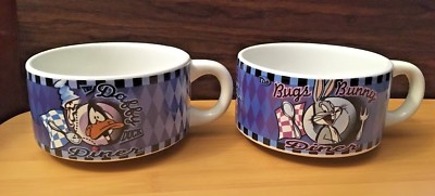 Daffy Duck and Bugs Bunny Diner Soup Cups with Menus