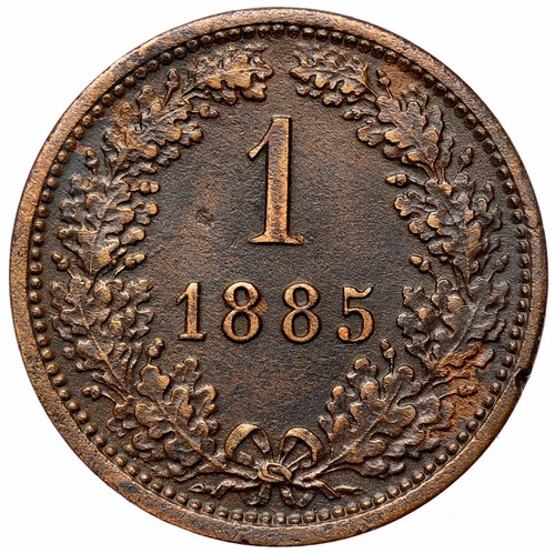 Austria 1 Kreutzer 1885 Franz Josef Copper Coin #15623 - Picture 2 of 3
