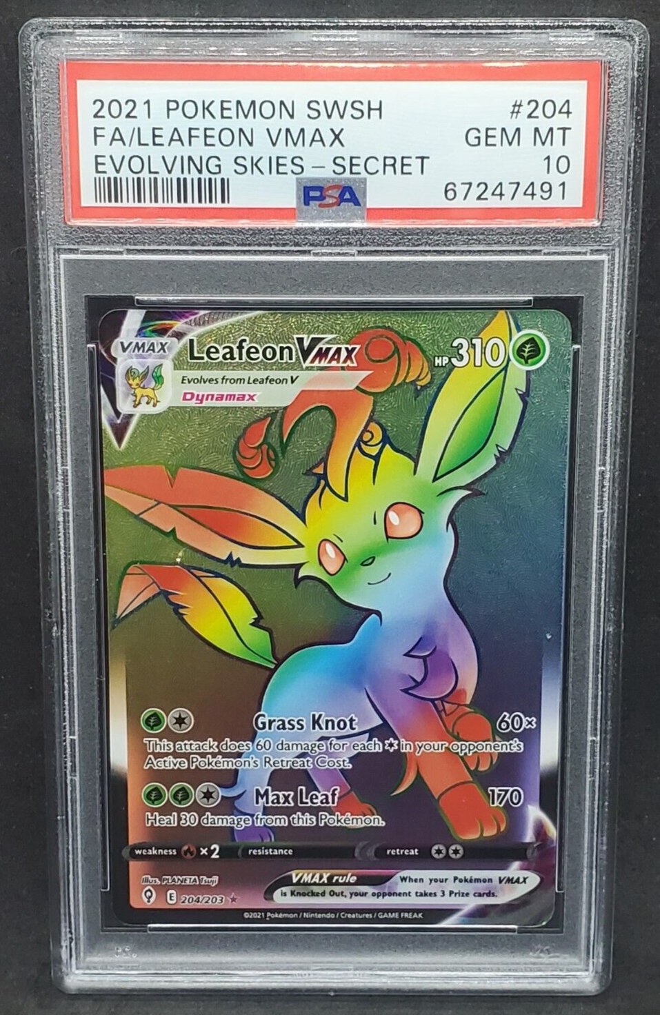 PSA 10 GEM MINT Leafeon Lv.X DP4 JAPANESE UNLIMITED Pok