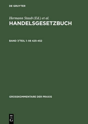 §§ 425-452 (gebundene Ausgabe) Großkommentare Der Praxis (us Import)