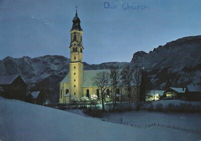 13139 - Postkarte mit Kirche (beachten Sie etwas Biro auf der Vorderseite)