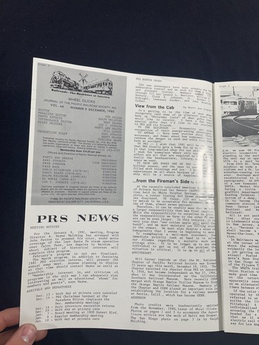 Wheel Clicks Pacific Railroad Society Monthly Newsletter Journal 1980 December - Picture 3 of 8