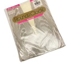 Vintage Round The Clock Pantyhose Size C Ivory Ultra Sheer Control Top Style 147