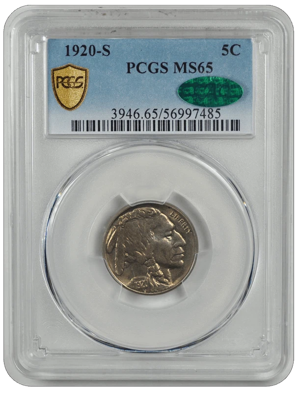 1920-S Buffalo PCGS CAC MS 65